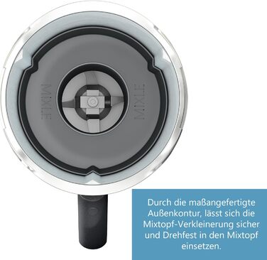 Змішувальна камера Mixle, редукція змішувальної чаші, сумісна з Thermomix TM6, TM5, більш ефективне подрібнення їжі