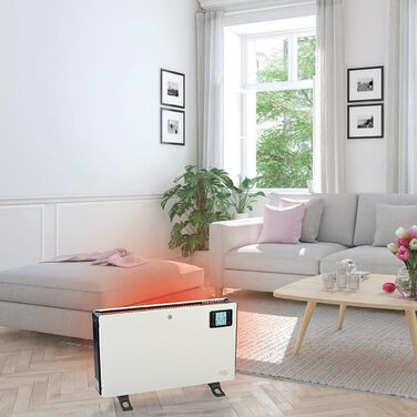 Електричний обігрівач Sichler для побутової техніки конвекторний обігрівач з Wi-Fi, 2000 Вт, додаток, голосове керування, дистанційне керування (електричний обігрівач, електричний радіатор, променевий обігрівач)