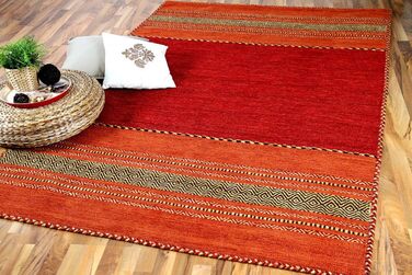 Натуральний килим Бавовна Килим Червоний Помаранчевий в 6 розмірах 70х140 см