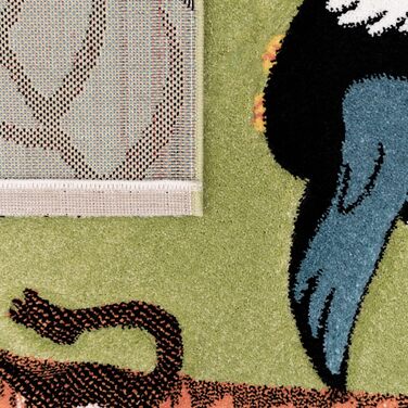 Домашній килимок для дитячої кімнати Джунглі Зоопарк Тварини Жираф Змія Лев AFFE Зелений, розмір160х230 см 160х230 см Зелений (Джу