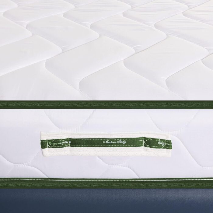 Знімний матрац з анатомічної піни з ефектом пам&39яті, висотою 20 см, напівжорсткий внутрішній шар, гіпоалергенний, виготовлений з поліуретану та піни з ефектом пам&39яті, для односпального ліжка (90 x 195 см).