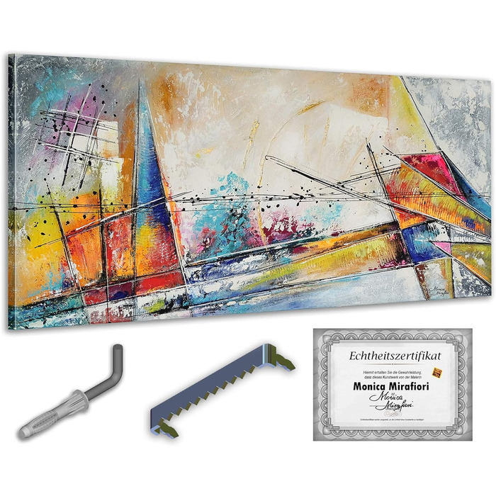 Моніка Мірафьорі I 100 РУЧНИЙ РОЗПИС I Картина Мінімалізм 140х70см Картина Ручний розпис Акриловий живопис Дуже великий акриловий