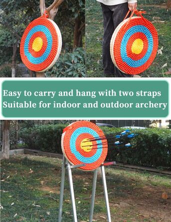 Мішень для стрільби з лука – солом'яна, кругла, традиційна, 50×50×6 см