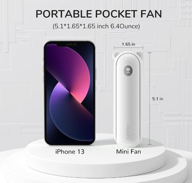 Ручний вентилятор JISULIFE Міні-вентилятор 3 В 1, з акумулятором USB на 4500 мАг. Маленький вентилятор, портативний вентилятор, що працює від акумулятора, макс. 46 годин роботи, функція ліхтарика білий