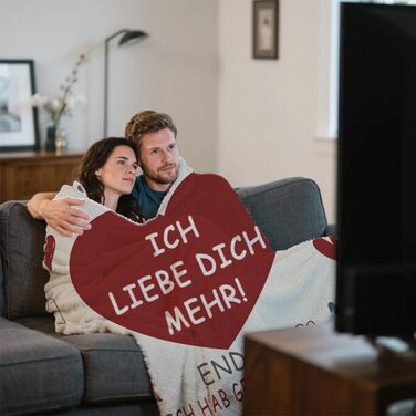 Подарунки &quotЯ тебе кохаю&quot для жінок та чоловіків, подарунки для партнера для нього та неї, персоналізована ковдра на річницю весілля, День святого Валентина, Різдво, подарунки на річницю весілля для чоловіків та жінок, плед-обіймач 150 x 130 см