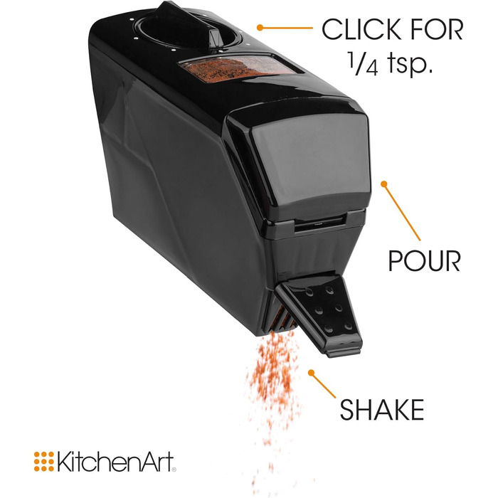 Поличка для спецій KitchenArt Carousel Select-A-Spice, 12 відділень, чорна, 22,2 x 22,2 x 15,2 см, Select-A-Spice Classic, чорний