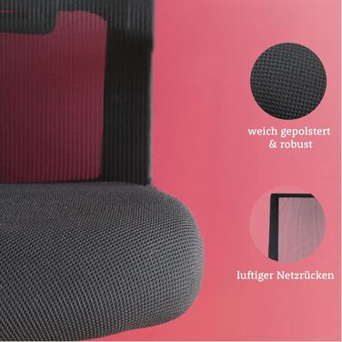 Офісний стілець Start для домашнього офісу та бізнесу, з багатьма ергономічними функціями, ергономічний та компактний, дуже простий у використанні, без підлокітників, вантажопідйомність до 125 кг