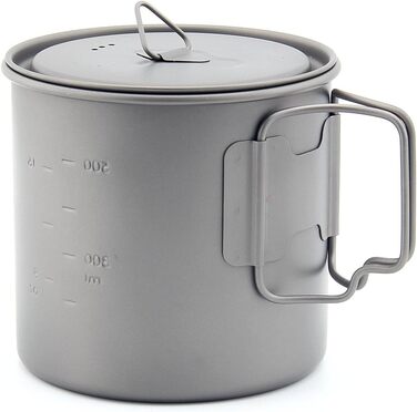 Титанова чашка та титановий горщик TOAKS для кемпінгу на природі 650 мл