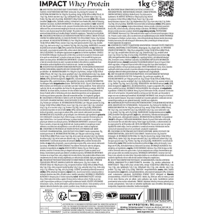 Протеїн Myprotein Impact Whey Natural Chocolate, 1000 г