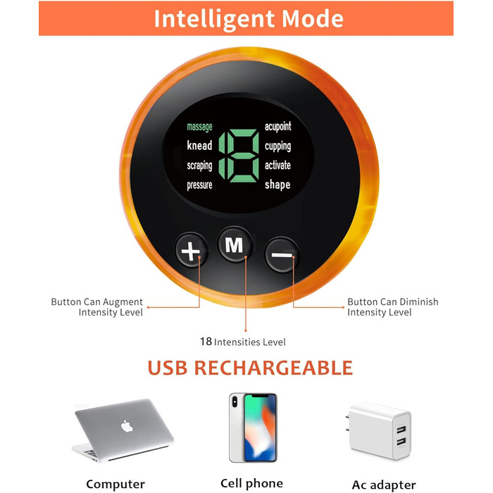 Новий масажер для ніг EMS Масажер для ніг, EMS Масажер для ніг Електричний USB, для кровообігу, полегшення болю в м'язах з 8 режимами та 19 регульованими частотами