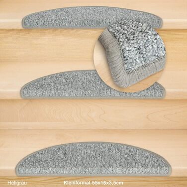 Килимки для сходів Kettelservice-Metzker малого формату для компактних сходів/гвинтових сходів 55x15x3,5 см, сірий 14 шт. 14 шт. с