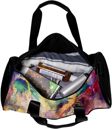 Спортивна сумка, маленька дорожня сумка, сумка для йоги, акварелі та квітів, сумка для фітнесу на відкритому повітрі, ручна поклажа