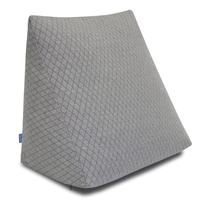 Подушка для спини Badum - Клиноподібна подушка для ліжка - 60 x 50 x 30 см - Подушка для книги, дивана, дивана, подушка для читання, подушка для читання, перегляду телевізора, чохол, який можна прати, регульована товщина