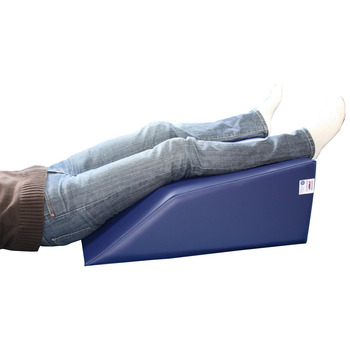 Нудистський лімфодренажний клин для ніг fulcio752 70x55x28 см, штучна шкіра сапфірово-блакитного кольору, лімфатична подушка