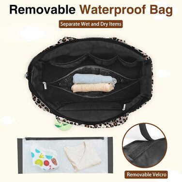 Сумка для підгузників, сумка для дитячих підгузників, сумка для лікарняної сумки Crossbody Travel Large Mommy Bag, з силіконовою с