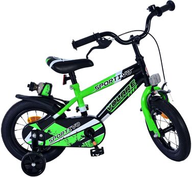 Дитячий велосипед Volare Sportivo для хлопчиків, 12 дюймів, зелено-чорний