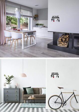 Дошка для ключів сучасна, тримач для ключів настінний, гачок для ключів home sweet home, дошка для ключів чорна з 10 гачками, збер