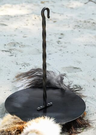 Битва-Купець - Сталева сковорода для триноги Сковорода для смаження, гриль, поворотний гриль