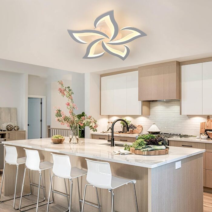 Стеля LED-світильник Comely 60Вт 6750лм, 58см, дизайн Пелюстка, 3000К, теплий білий