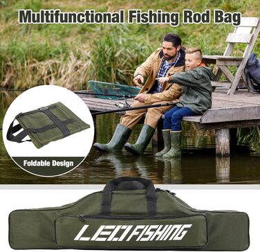 Портативна сумка для риболовлі, сумка для вудки, складна сумка для вудки 80 см, водонепроникна сумка для вудки, сумка для риболовлі на відкритому повітрі, сумка для котушок, сумка для зберігання рибальських снастей, дорожня сумка для риболовлі, органайзер