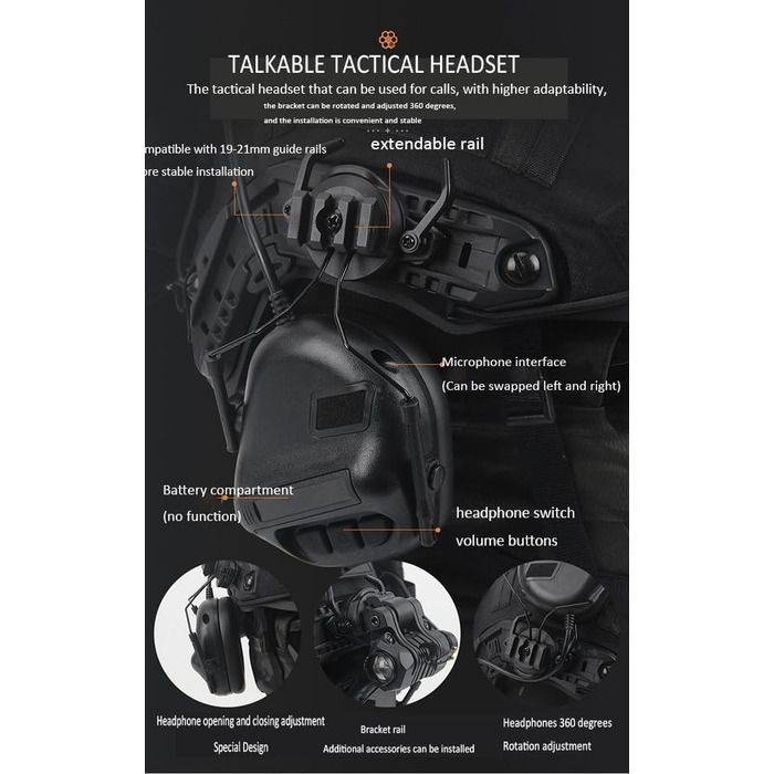 Комплект шолома для страйкболу Fast з гарнітурою, тактичним шоломом Fast з лінзами, кріпленням для ПНВ та моделлю бінокля для ігор на відкритому повітрі, страйкбол, пейнтбол та CS