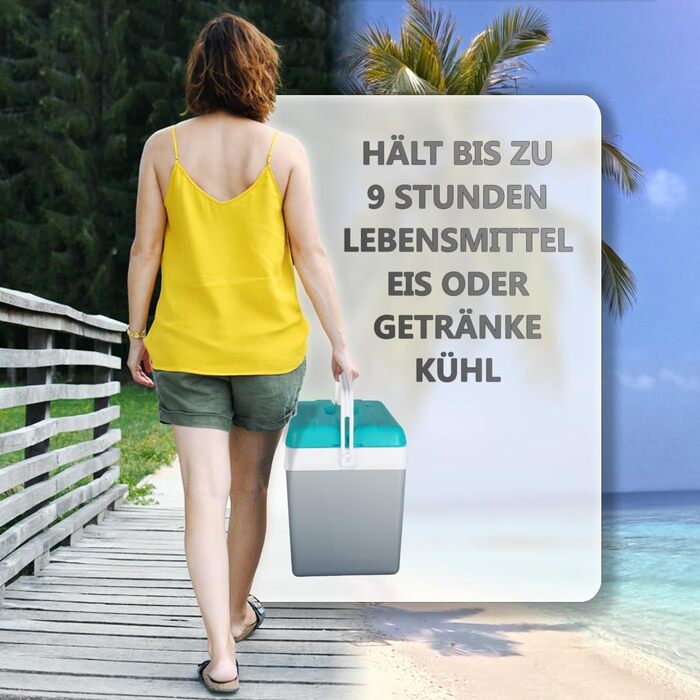 Холодильник, ізольований бокс, сумка-холодильник, кемпінговий термобокс, ізольована сумка, сірий, холодильник 24 л