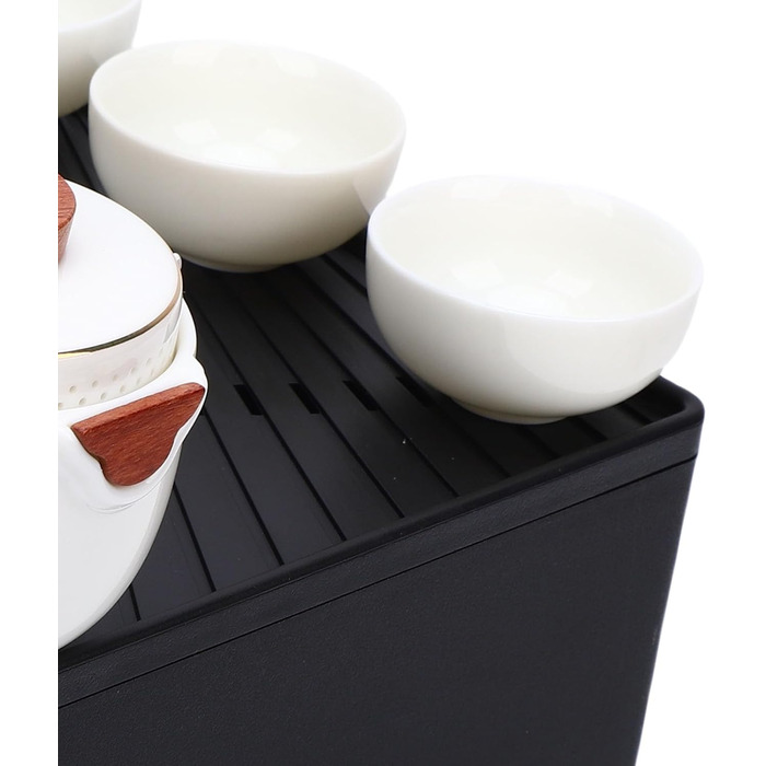 Набір для чаювання Кунг-Фу, портативний керамічний чайник з 4 міні-чашками, ідеальний для кемпінгу та подорожей