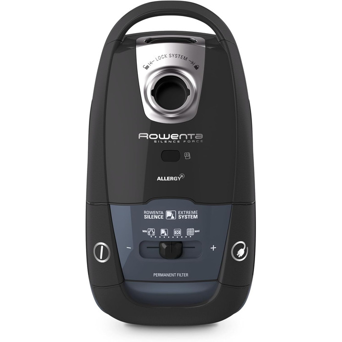 Пилосос з мішком Двигун Effitech 75 дБ (А) Ємність 4,5 л Потужність 750 Вт Чорний будинок Single, 7755 Silence Force Allergy