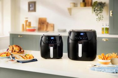 Аерофритюрниця Russell Hobbs L 4l дуже маленький корпус7 функцій приготування10 програм AirFryer (можна мити в посудомийній машині, макс. 220C, фритюрниця без олії, гриль, запікання, смаження, зневоднення) SatisFry 27160-56