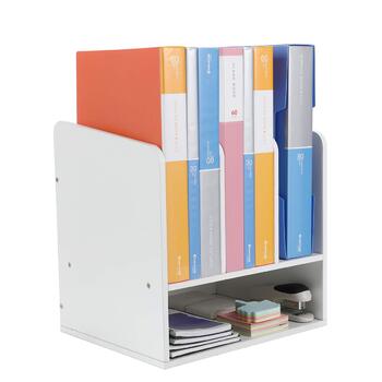 Відділення дерев&39яний органайзер для офісного столу формату A4 Тримач для документів Лоток для файлів Тримач для журналів Лоток для листів Організатор для паперових журналів, білий, 4-