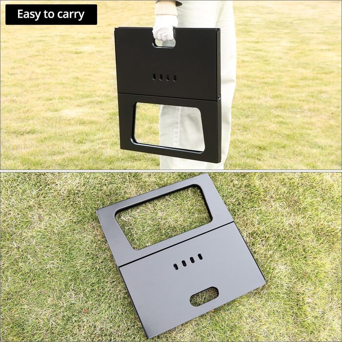 Складаний гриль QWORK, термостійкий гриль для ноутбука, для кемпінгу, подорожей