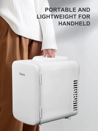 Міні-холодильник Reemix, 4 літри/6 банок, портативний персональний холодильник для догляду за шкірою, косметики, напоїв, їжі, ідеа