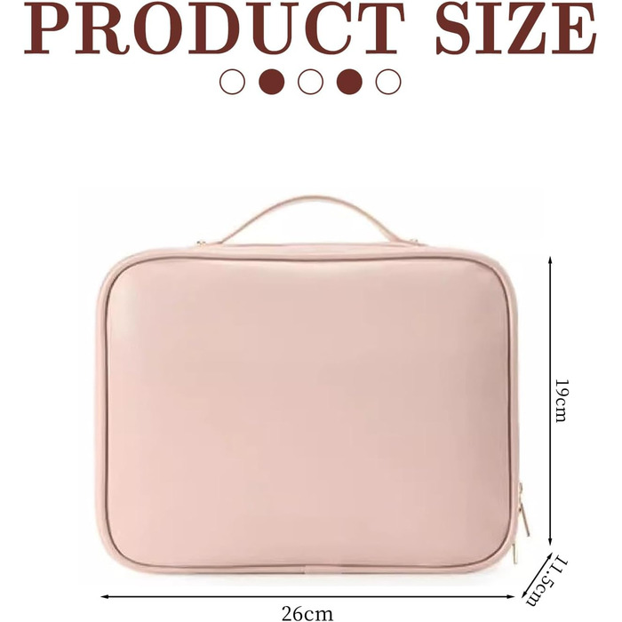 Косметичка, сумка для макіяжу Косметичка для подорожей, водонепроникна косметичка з PU шкіри з відділеннями, портативна косметичка