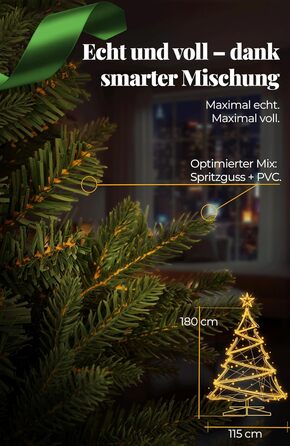 Штучна ялинка 180 см темно-зелена 4smile