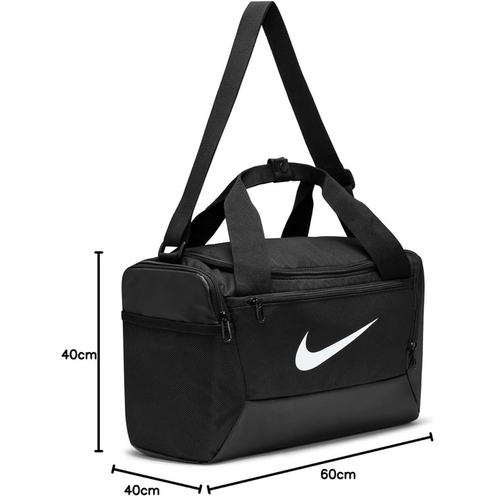 Тренувальна сумка Nike Brasilia 9.5 (XS, 25 л), DM3977 Чорний/Чорний/Білий, один розмір