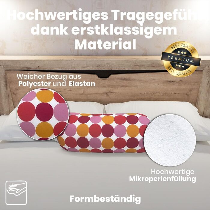 Кругла релаксаційна антистресова подушка Знімає тиск на шийний відділ хребта Наповнена дрібними комфортними намистинами М&39яка тканина з лайкри Можна прати в пральній машині 35 x 15 см Троянди