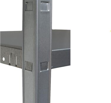 Стелаж Schulte Regalwelt з 2 x 5 полицями PowerMAX, вантажопідйомність 85 кг, 200x200x50 см (ВxШxГ), оцинкований (полиця для зберігання, полиця для майстерні, полиця для підвалу, полиця для гаража, металева полиця, оцинкована 200 см x 200 см x 50 см)