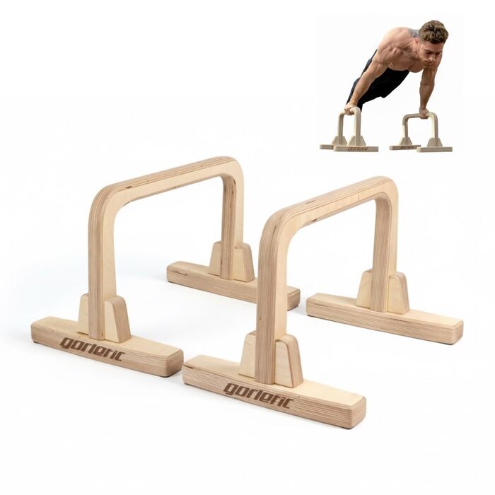 Дерев&39яні паралелети для калістеніки для віджимань, турнік для віджимань та тренажер, висота 30 см, нековзні, ідеально підходять для тренувань у парку або вдома