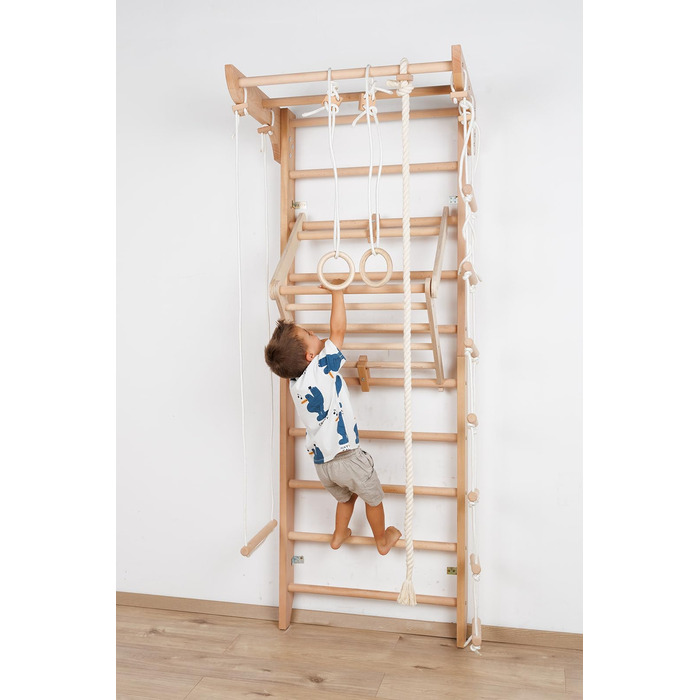 Дерев&39яна скелелазка Крита стінка для скелелазіння для дітей - стінка з 4 сходинками по 220 сходинок та гімнастична стінка для дитячих кімнат, стінка для скелелазіння, дерев&39яна вежа для скелелазіння