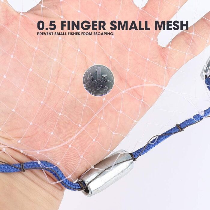 Нейлонова рибальська сітка Dioche, мононитка для зовнішнього використання, американський стиль, ручний закид, рибальська сітка 3,6 м