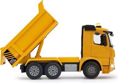 Позашляховик-самоскид Mercedes-Benz Arocs 2,4 ГГц - Кузов підіймається/опускається, реалістичний звук двигуна, клаксон, звук попередження про рух заднім ходом, повний привід, жовті світлодіодні сигнальні вогні, програмовані функції, 404940 -