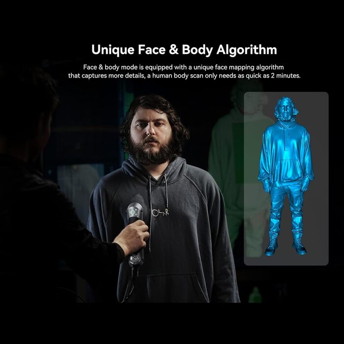 Сканер Creality CR-Scan Raptor, портативний сканер для 3D-принтерів із багаторядковою технологією Blue & NIR, точністю 0,02 мм, ві