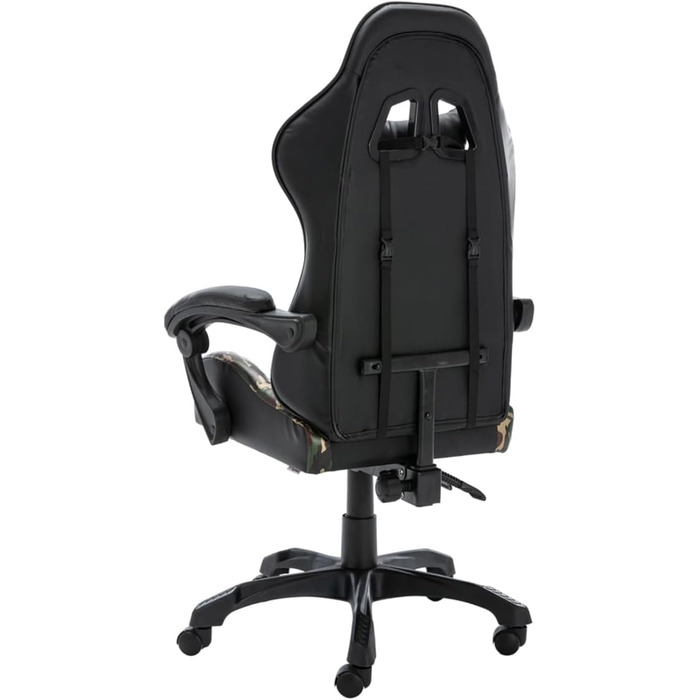 Ігрове крісло, чорне з камуфляжним візерунком, штучна шкіра, модель ігрового крісла 320095