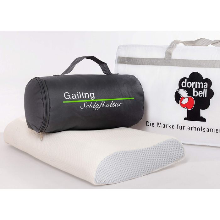 Подушка для підтримки шийного відділу хребта Dormabell з безкоштовною дорожньою сумкою та сумкою для зберігання (NB2)