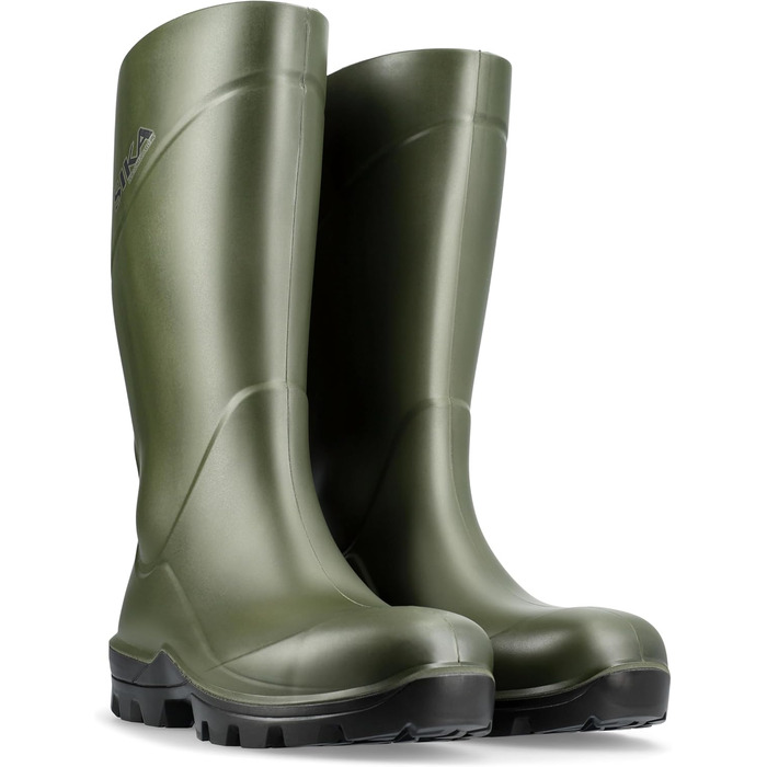 Робочі чоботи SIKA Unisex PU, легке та зручне взуття, нековзне, самоочисна підошва, термоізоляція від холоду та спеки, амортизуюча устілка для сільського господарства, рибальства та медичної промисловості, розмір 43 EU, зелений