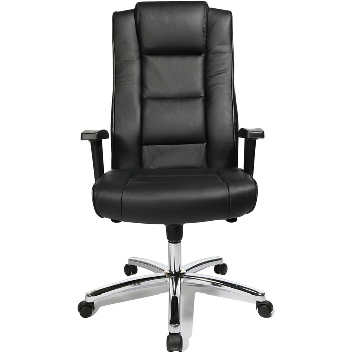 Крісло керівника Topstar Chairman 10 (регульовані по висоті підлокітники, шкіра, 64 x 63 x 120 см) чорне