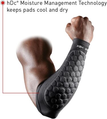 Захисні щитки для передпліччя McDavid HexPad 651 S чорні/прозорі