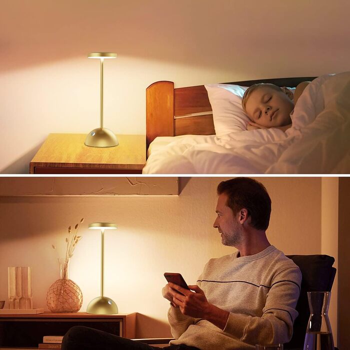 Світлодіодна настільна лампа Hapfish Акумуляторна батарея, 5000 мАг Симпатична настільна лампа Бездротова, з можливістю затемнення