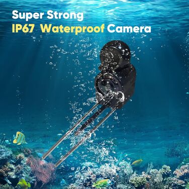 Ехолот, камера для підводної риболовлі з IPS-дисплеєм, ширококутним кутом нічного бачення 220, водонепроникний ехолот IP67, ідеально підходить для морської, річкової та підлідної риболовлі.