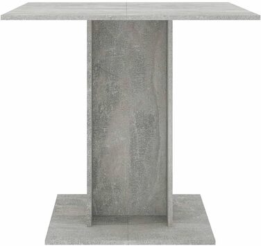 Обідній стіл Кухонний стіл Обідній стіл Стіл на підставці Ресторанний обідній стіл Кухонний бетонний сірий 80x80x75 см Дерев&39яний матеріал